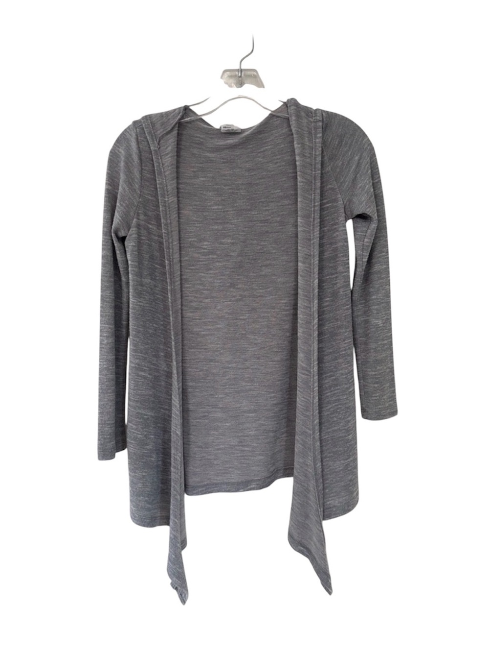 Essentials By Full Tilt Heathered Gray Cardigan With Hood